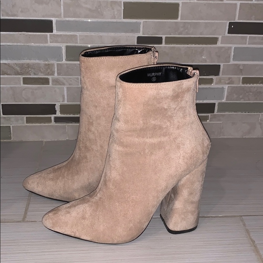 Nude heel boots